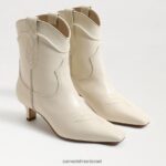 נשים הַנעָלָה Sam Edelman מגפון קרסול של טארין שנהב מודרני 4XL22X809