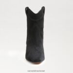 נשים הַנעָלָה Sam Edelman מגפון קרסול של טארין זמש שחור 4XL22X811 - Image 3