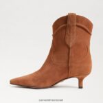 נשים הַנעָלָה Sam Edelman מגפון קרסול של טארין גבול חום 4XL22X810 - Image 4