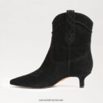 נשים הַנעָלָה Sam Edelman מגפון קרסול של טארין זמש שחור 4XL22X811 - Image 4