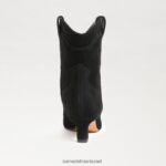 נשים הַנעָלָה Sam Edelman מגפון קרסול של טארין זמש שחור 4XL22X811 - Image 5