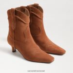 נשים הַנעָלָה Sam Edelman מגפון קרסול של טארין גבול חום 4XL22X810