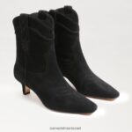 נשים הַנעָלָה Sam Edelman מגפון קרסול של טארין זמש שחור 4XL22X811