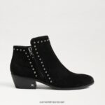 נשים הַנעָלָה Sam Edelman מגפון קרסול של פאולה זמש שחור 4XL22X792 - Image 2