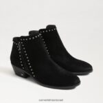 נשים הַנעָלָה Sam Edelman מגפון קרסול של פאולה זמש שחור 4XL22X792