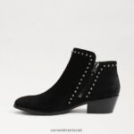 נשים הַנעָלָה Sam Edelman מגפון קרסול של פאולה זמש שחור 4XL22X792 - Image 4