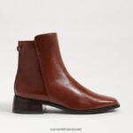 נשים הַנעָלָה Sam Edelman מגפת קרסול תאצ'ר ברנדי שרוף 4XL22X799 - Image 2