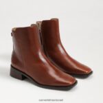 נשים הַנעָלָה Sam Edelman מגפת קרסול תאצ'ר ברנדי שרוף 4XL22X799