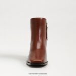 נשים הַנעָלָה Sam Edelman מגפת קרסול תאצ'ר ברנדי שרוף 4XL22X799 - Image 3