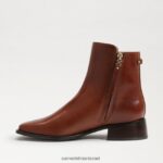 נשים הַנעָלָה Sam Edelman מגפת קרסול תאצ'ר ברנדי שרוף 4XL22X799 - Image 4