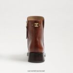 נשים הַנעָלָה Sam Edelman מגפת קרסול תאצ'ר ברנדי שרוף 4XL22X799 - Image 5