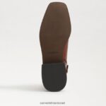 נשים הַנעָלָה Sam Edelman מגפת קרסול תאצ'ר ברנדי שרוף 4XL22X799 - Image 6