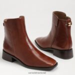 נשים הַנעָלָה Sam Edelman מגפת קרסול תאצ'ר ברנדי שרוף 4XL22X799 - Image 7