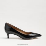 נשים הַנעָלָה Sam Edelman משאבת עקב דורי חתלתול פטנט שחור 4XL22X544 - Image 2