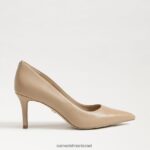 נשים הַנעָלָה Sam Edelman משאבת עקב חתלתול וינה עור בז' רך 4XL22X208 - Image 2