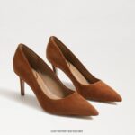 נשים הַנעָלָה Sam Edelman משאבת עקב חתלתול וינה זמש חום גבול 4XL22X210