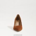 נשים הַנעָלָה Sam Edelman משאבת עקב חתלתול וינה זמש חום גבול 4XL22X210 - Image 3