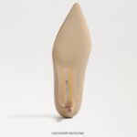 נשים הַנעָלָה Sam Edelman משאבת עקב חתלתול וינה עור בז' רך 4XL22X208 - Image 6