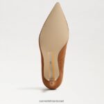 נשים הַנעָלָה Sam Edelman משאבת עקב חתלתול וינה זמש חום גבול 4XL22X210 - Image 6