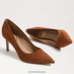 נשים הַנעָלָה Sam Edelman משאבת עקב חתלתול וינה זמש חום גבול 4XL22X210 - Image 7