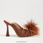 נשים הַנעָלָה Sam Edelman משאבת פרד נוצת אנתוני סאטן חום קקאו 4XL22X726 - Image 2