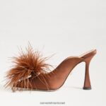 נשים הַנעָלָה Sam Edelman משאבת פרד נוצת אנתוני סאטן חום קקאו 4XL22X726 - Image 4