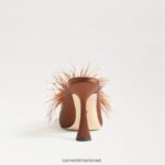 נשים הַנעָלָה Sam Edelman משאבת פרד נוצת אנתוני סאטן חום קקאו 4XL22X726 - Image 5