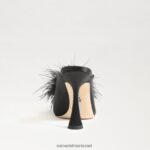 נשים הַנעָלָה Sam Edelman משאבת פרד נוצת אנתוני סאטן שחור 4XL22X725 - Image 5