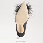 נשים הַנעָלָה Sam Edelman משאבת פרד נוצת אנתוני סאטן שחור 4XL22X725 - Image 6