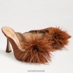 נשים הַנעָלָה Sam Edelman משאבת פרד נוצת אנתוני סאטן חום קקאו 4XL22X726 - Image 7
