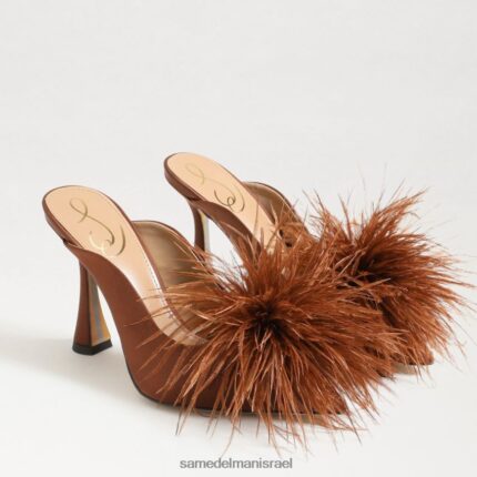 נשים הַנעָלָה Sam Edelman משאבת פרד נוצת אנתוני סאטן חום קקאו 4XL22X726