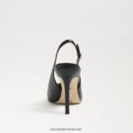 נשים הַנעָלָה Sam Edelman משאבת slingback לוז עור שחור 4XL22X662 - Image 5