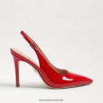 נשים הַנעָלָה Sam Edelman משאבת slingback לוז פטנט אדום אודם 4XL22X664 - Image 2