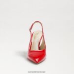 נשים הַנעָלָה Sam Edelman משאבת slingback לוז פטנט אדום אודם 4XL22X664 - Image 3
