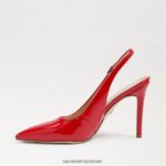 נשים הַנעָלָה Sam Edelman משאבת slingback לוז פטנט אדום אודם 4XL22X664 - Image 4