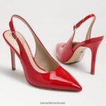 נשים הַנעָלָה Sam Edelman משאבת slingback לוז פטנט אדום אודם 4XL22X664 - Image 7