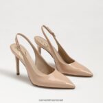 נשים הַנעָלָה Sam Edelman משאבת slingback לוז פטנט סומק בז' 4XL22X665
