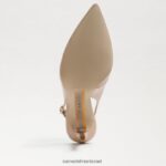 נשים הַנעָלָה Sam Edelman משאבת slingback לוז פטנט סומק בז' 4XL22X665 - Image 6