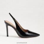 נשים הַנעָלָה Sam Edelman משאבת slingback לוז פטנט שחור 4XL22X663 - Image 2