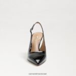 נשים הַנעָלָה Sam Edelman משאבת slingback לוז פטנט שחור 4XL22X663 - Image 3