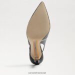 נשים הַנעָלָה Sam Edelman משאבת slingback לוז פטנט שחור 4XL22X663 - Image 6