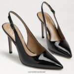 נשים הַנעָלָה Sam Edelman משאבת slingback לוז פטנט שחור 4XL22X663 - Image 7