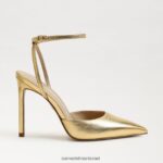 נשים הַנעָלָה Sam Edelman משאבת slingback של אבריל מכרה זהב 4XL22X733 - Image 2