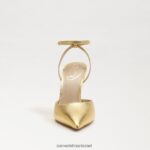 נשים הַנעָלָה Sam Edelman משאבת slingback של אבריל מכרה זהב 4XL22X733 - Image 3