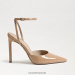 נשים הַנעָלָה Sam Edelman משאבת slingback של אבריל פטנט חול זהוב 4XL22X735 - Image 2