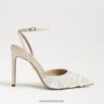 נשים הַנעָלָה Sam Edelman משאבת slingback של אבריל פאייטים שנהב מודרניים 4XL22X734 - Image 2