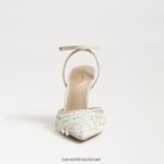 נשים הַנעָלָה Sam Edelman משאבת slingback של אבריל פאייטים שנהב מודרניים 4XL22X734 - Image 3