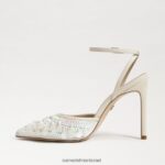 נשים הַנעָלָה Sam Edelman משאבת slingback של אבריל פאייטים שנהב מודרניים 4XL22X734 - Image 4