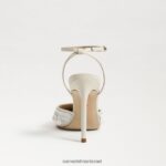 נשים הַנעָלָה Sam Edelman משאבת slingback של אבריל פאייטים שנהב מודרניים 4XL22X734 - Image 5