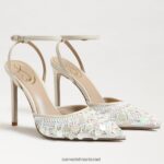 נשים הַנעָלָה Sam Edelman משאבת slingback של אבריל פאייטים שנהב מודרניים 4XL22X734 - Image 7